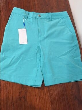 Southern Tide boys Aqua/Turquoise Flat Front Shorts